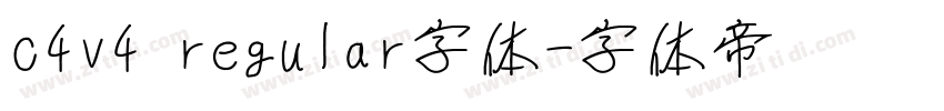 c4v4 regular字体字体转换